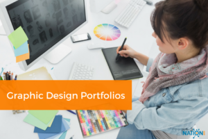 Graphic designer creating the best online portfolio for her niche