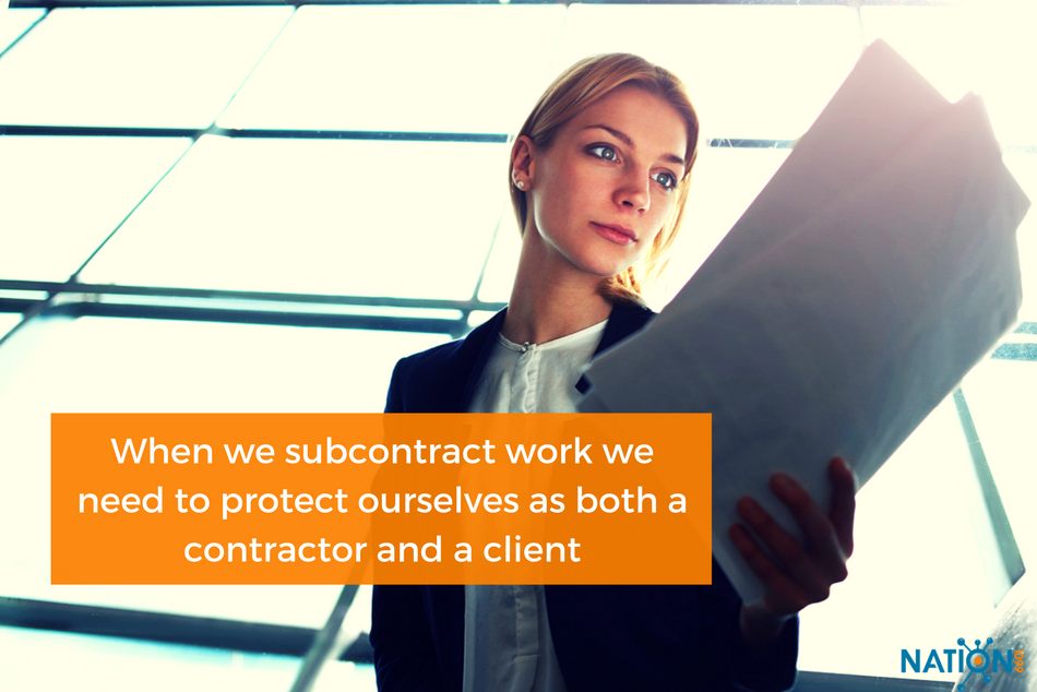 Freelancer holding a subcontractor agreement, subcontractor agreements, subcontract agreement, subcontract agreements