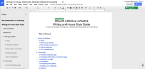 Managing editor's style guide