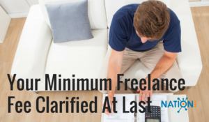 Set freelance rates, man calculating his freelance fees